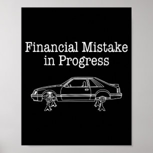 Affiche Erreur financière en cours amoureux de la voiture
