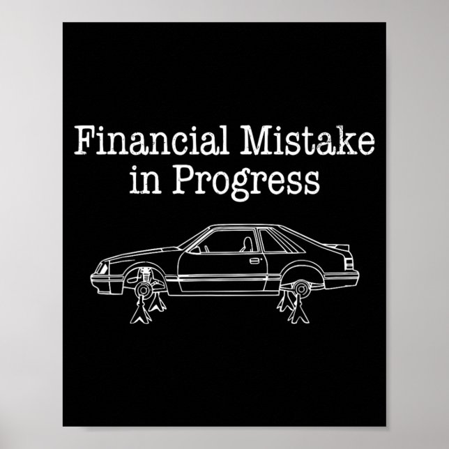Affiche Erreur financière en cours Mécanicien automobile d (Devant)