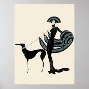 Affiche Erté - À la suite théâtrale, Symphonie en noir