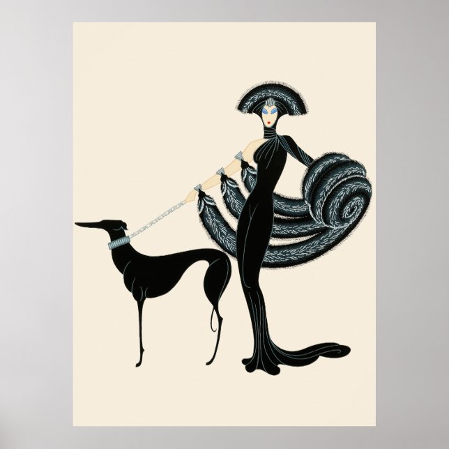 Affiche Erté - À la suite théâtrale, Symphonie en noir (Devant)