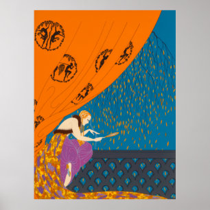 Affiche Erté - Automne