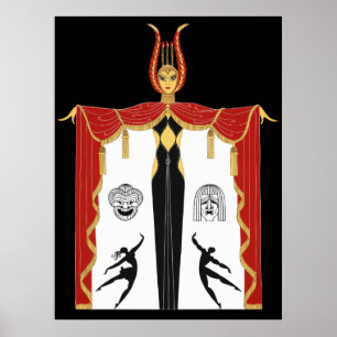 Affiche Erté - Broadway's in Fashion [Version de nuit]