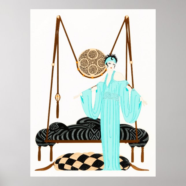 Affiche Erté - Coussin Swing (Devant)