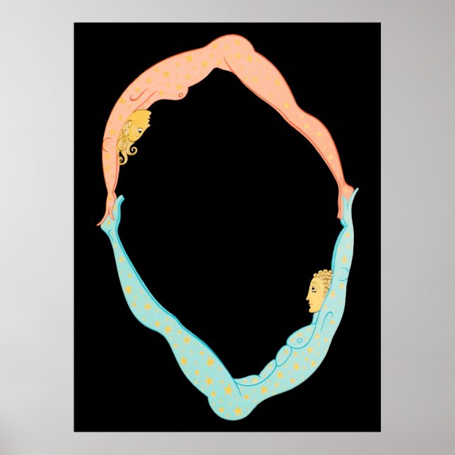 Affiche Erté - La Lettre O de la Suite Alphabet, 1976 (Devant)