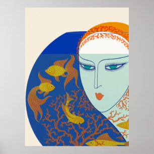 Affiche Erté - La Suite Des Années 1920, Fish Bowl