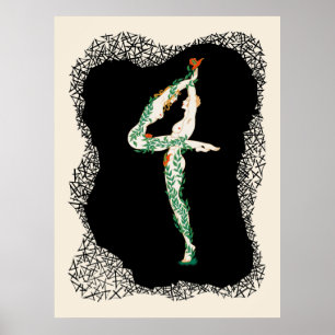 Affiche Erté - La Suite Numéraux, Le Numéro 4