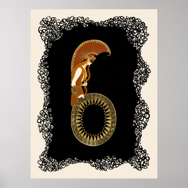Affiche Erté - La Suite Numéraux, Le Numéro 6 (Devant)