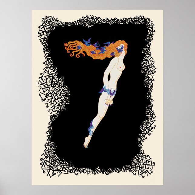 Affiche Erté - La Suite Numéraux, Le Numéro 7 (Devant)