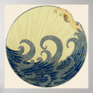 Affiche Erté - La vague