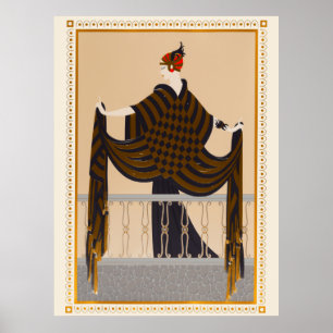 Affiche Erté - Le Balcon