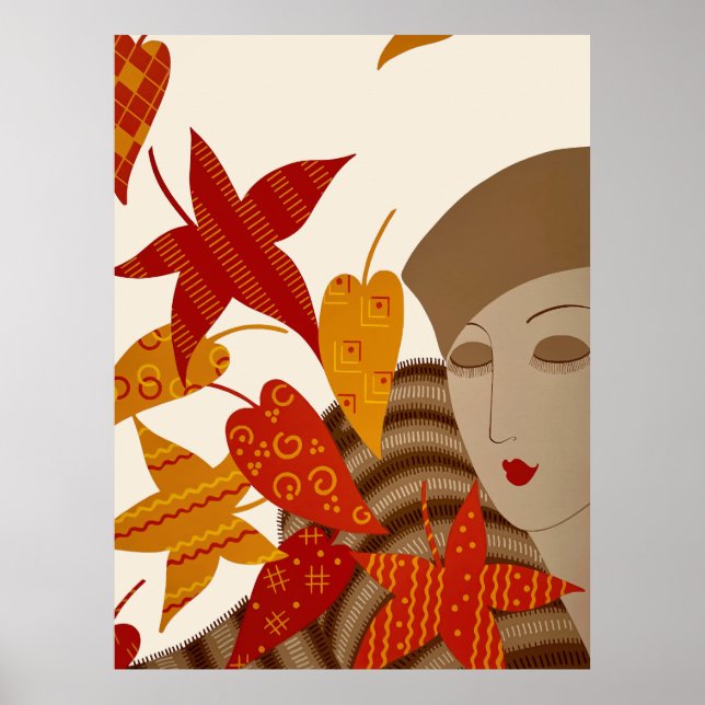 Affiche Erté - Les Saisons, Automne (Devant)