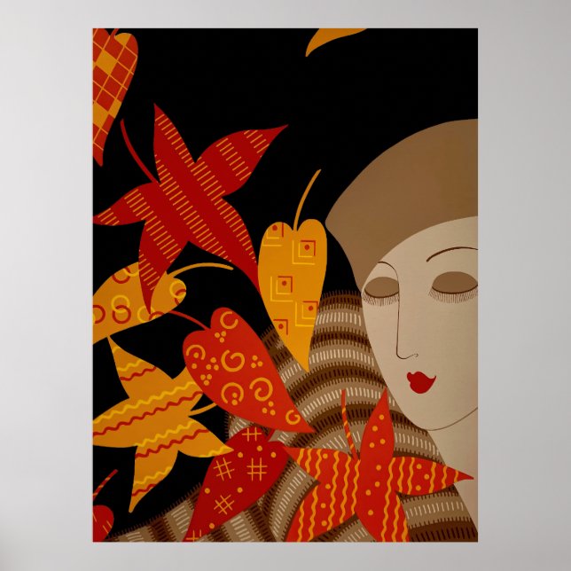 Affiche Erté - Les Saisons, Automne [Nuit] (Devant)