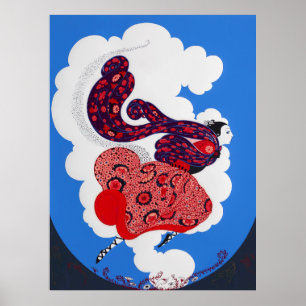 Affiche Erté - Pursuit of Flore