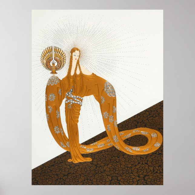 Affiche Erté - Suite de vertus célestes, rayonnement (Devant)