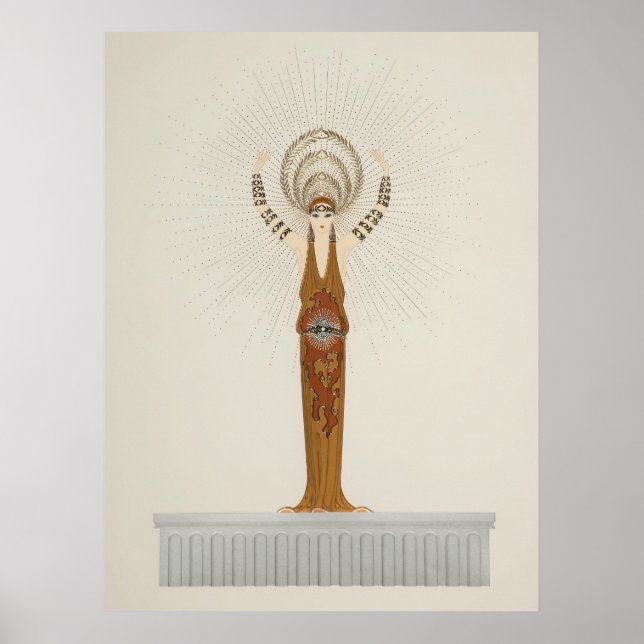 Affiche Erté - Suite Mythes, Diana (Devant)