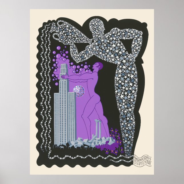 Affiche Erté - Suite Zodiac, Aquarius (Devant)