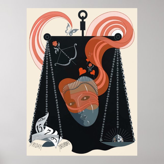 Affiche Erté - Suite Zodiac, Libra (Devant)