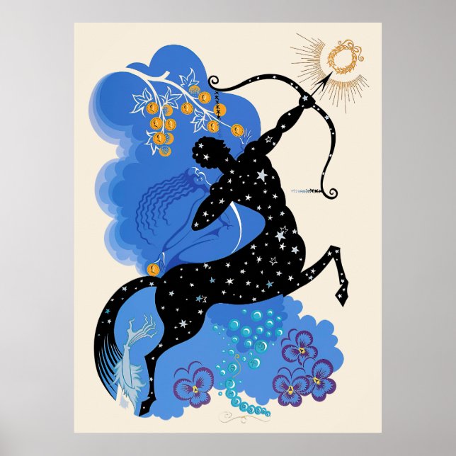 Affiche Erté - Suite Zodiac, Sagittarius (Devant)