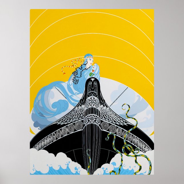 Affiche Erté - Surprises de la mer (Devant)