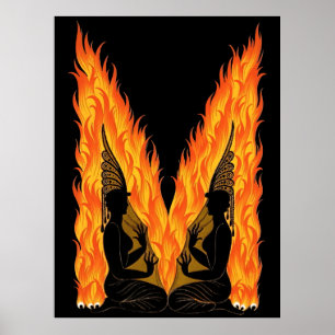 Affiche Erté - The Letter M from the Alphabet Suite, 1976