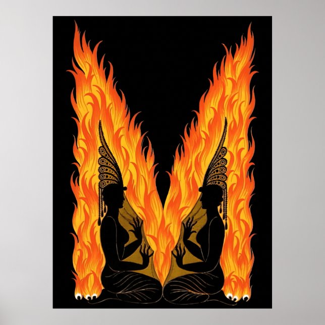 Affiche Erté - The Letter M from the Alphabet Suite, 1976 (Devant)