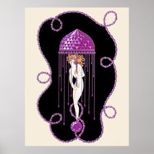 Affiche Erté - The Precious Stones Suite, Amethyst, 1969