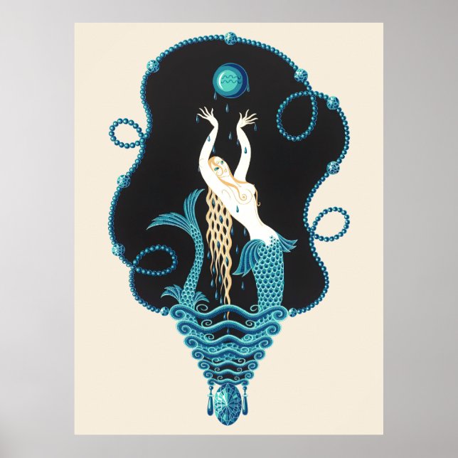 Affiche Erté - The Precious Stones Suite, Sapphire, 1969 (Devant)