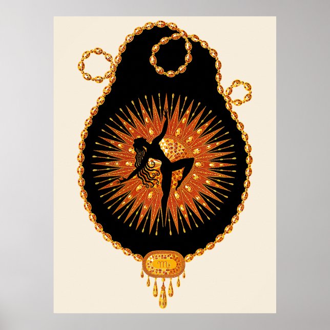 Affiche Erté - The Precious Stones Suite, Topaz, 1969 (Devant)