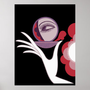 Affiche Erté - Vanities Compact, 1974 [Noir]