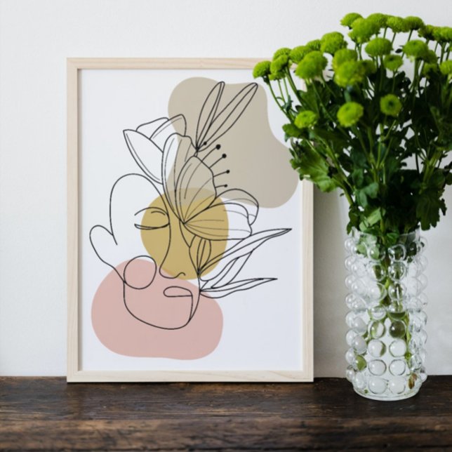 Affiche Éruption faciale florale Formes Abstraites Art de  (Créateur téléchargé)