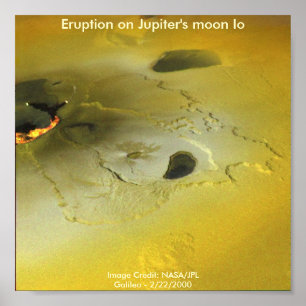 Affiche Éruption sur la lune de Jupiter Io