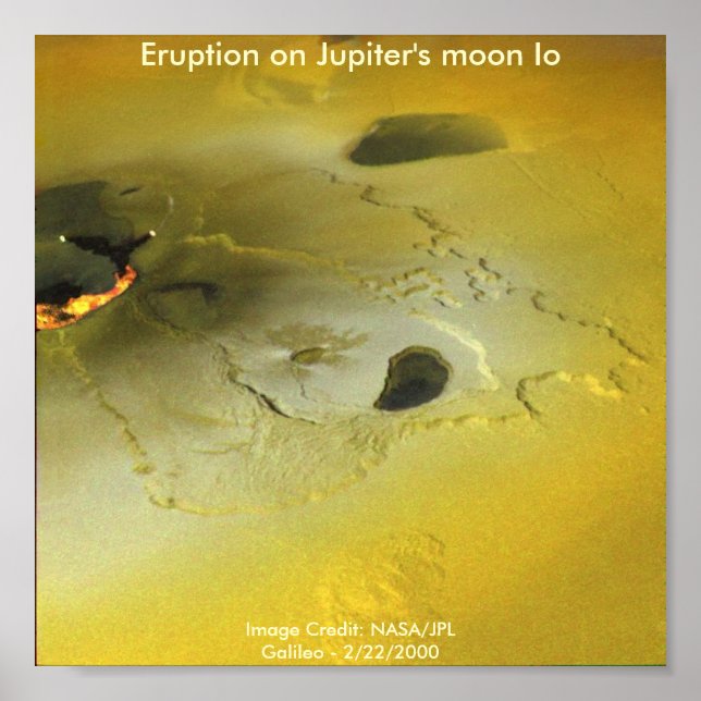 Affiche Éruption sur la lune de Jupiter Io (Devant)