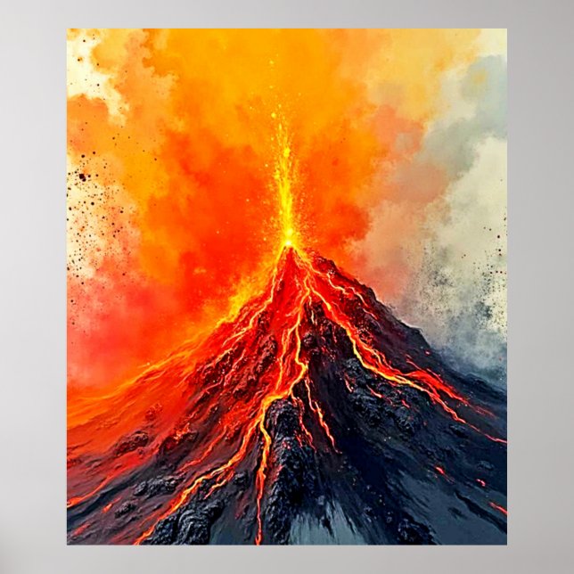 Affiche Éruption volcanique : puissance brute (Devant)