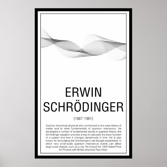 Affiche Erwin Schrodinger (Devant)