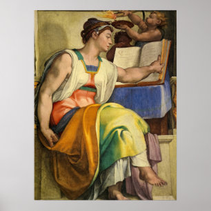 Affiche Erythraean Sibyl par Michelangelo
