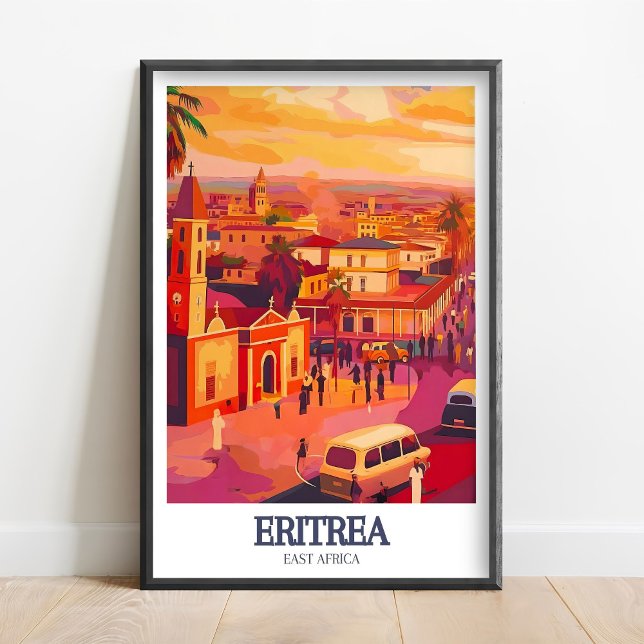 Affiche Érythrée - Impression de rue d'Asmara - Mu (Créateur téléchargé)
