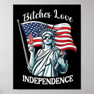 Affiche Es Love Independence Drôle 4 juillet Retro