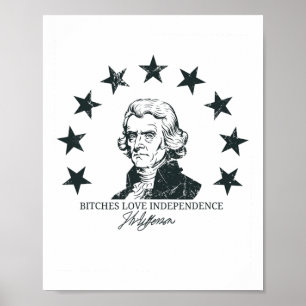 Affiche Es Love Independence Funny 4 juillet Thomas Jeff