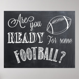 Affiche Es-tu prêt pour du football ? Plaque