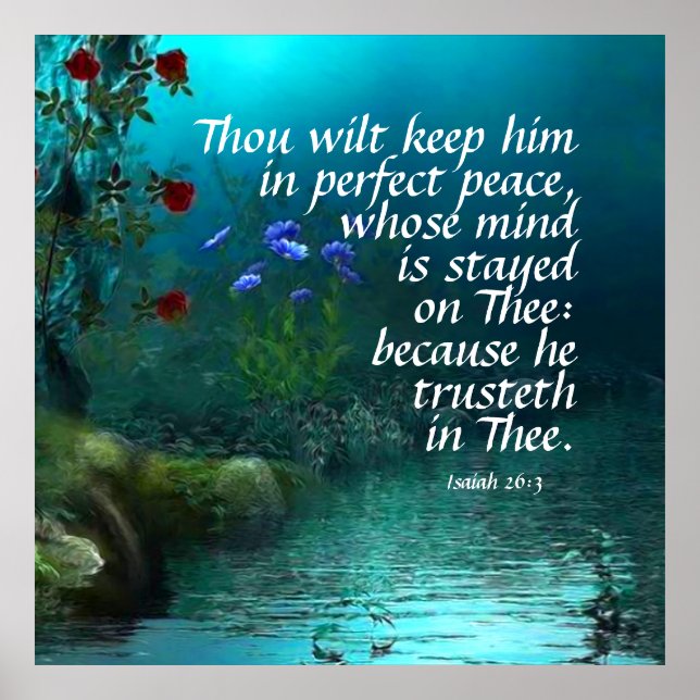 Affiche Ésaïe 26:3 (Devant)