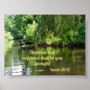 Affiche Ésaïe 30:15 Le calme et la confiance seront