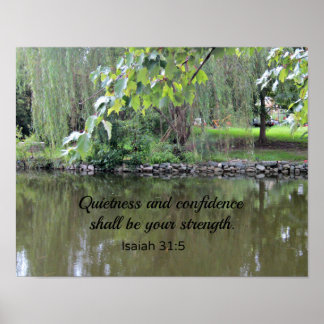 Affiche Ésaïe 31:5 La tranquillité et la confiance seront