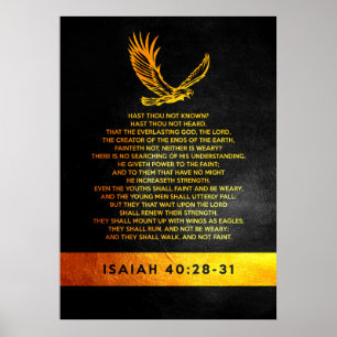 Affiche Ésaïe 40:28-31 Verse de la Bible