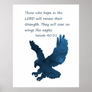 Affiche Esaïe 40 31 Bible Verse Aigle