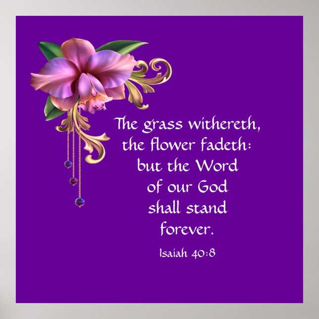 Affiche Ésaïe 40:8 (Devant)