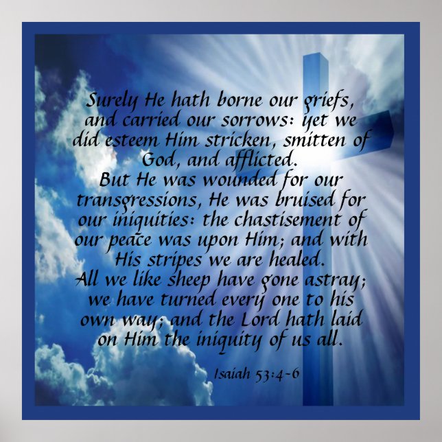 Affiche Ésaïe 53:4-6 (Devant)