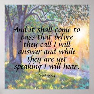 Affiche Ésaïe 65:24