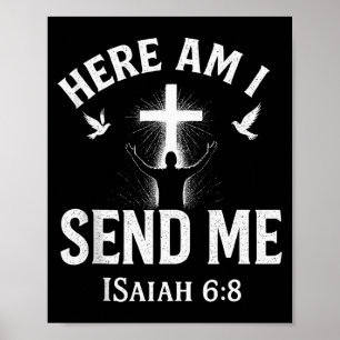 Affiche Ésaïe 6_8 Me voici, envoie-moi Verset de la Bible