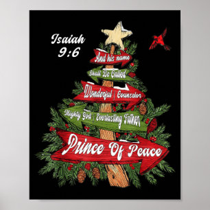 Affiche Ésaïe 9_6 Et Il Sera Appelé Jésus Arbre De Noël C