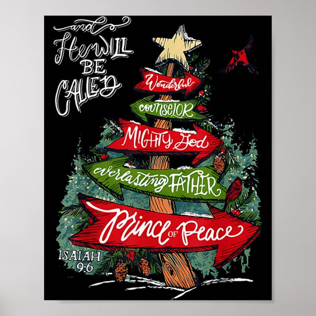 Affiche Ésaïe 9_6 Et Il Sera Appelé Jésus Noël C (Devant)